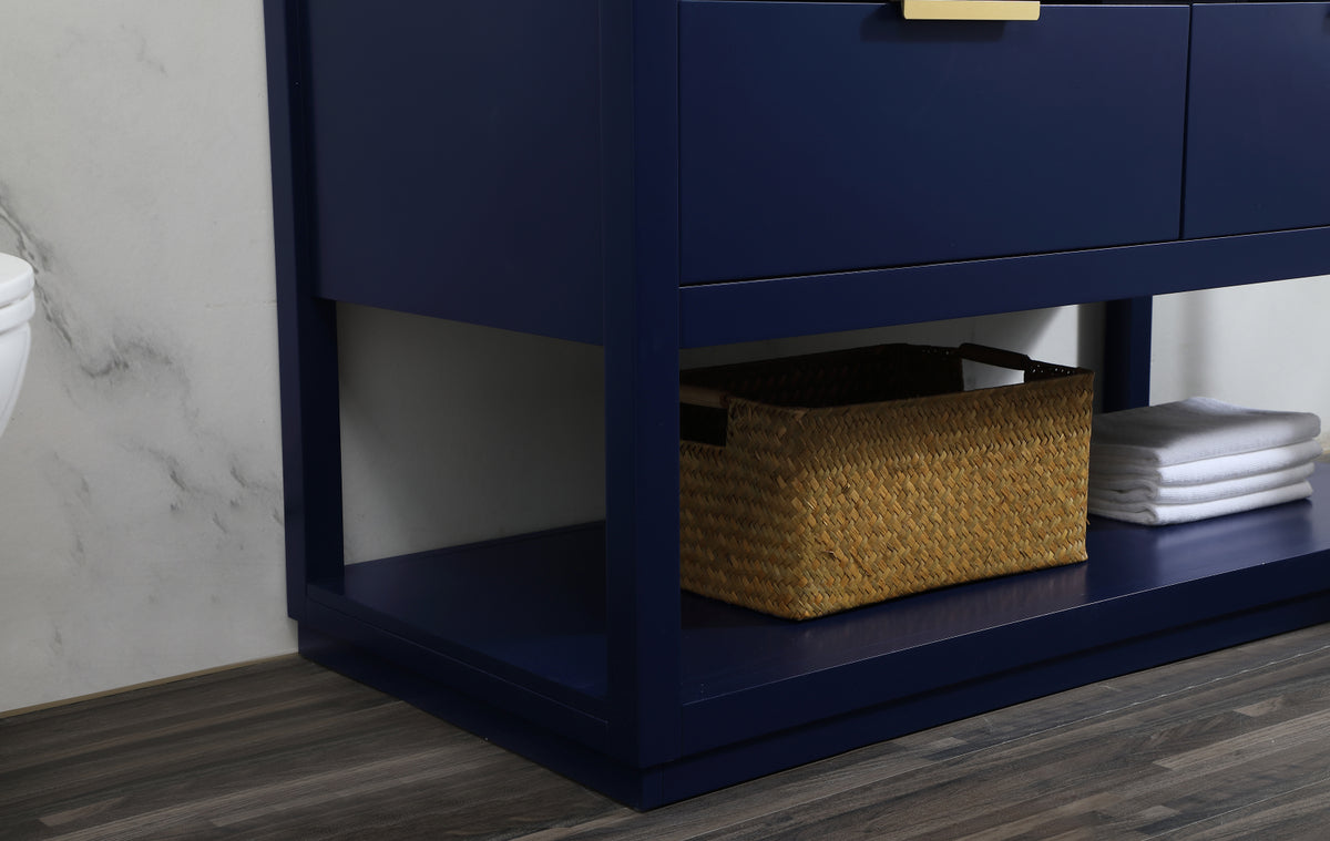 48 inch Single bathroom vanity in blue