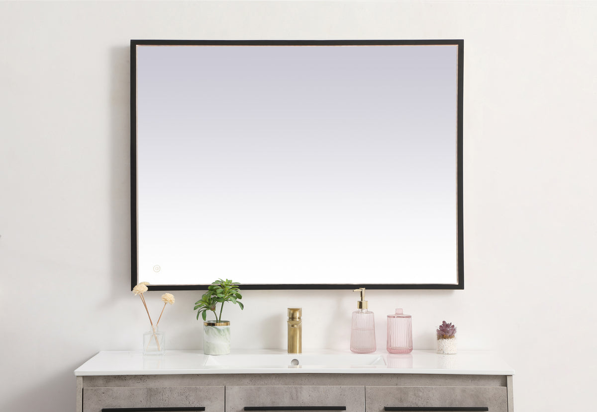 Pier 30x40 inch LED mirror with adjustable color temperature 3000K/4200K/6400K in black