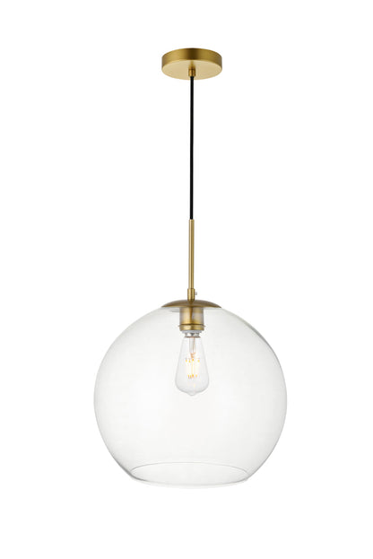 Baxter 1 Light Brass Pendant With Clear Glass