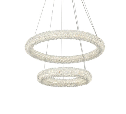 Bowen 24 inch Adjustable LED Chandelier in Satin Gold