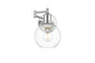 Davian 1 light Chrome and Clear swing arm wall sconce