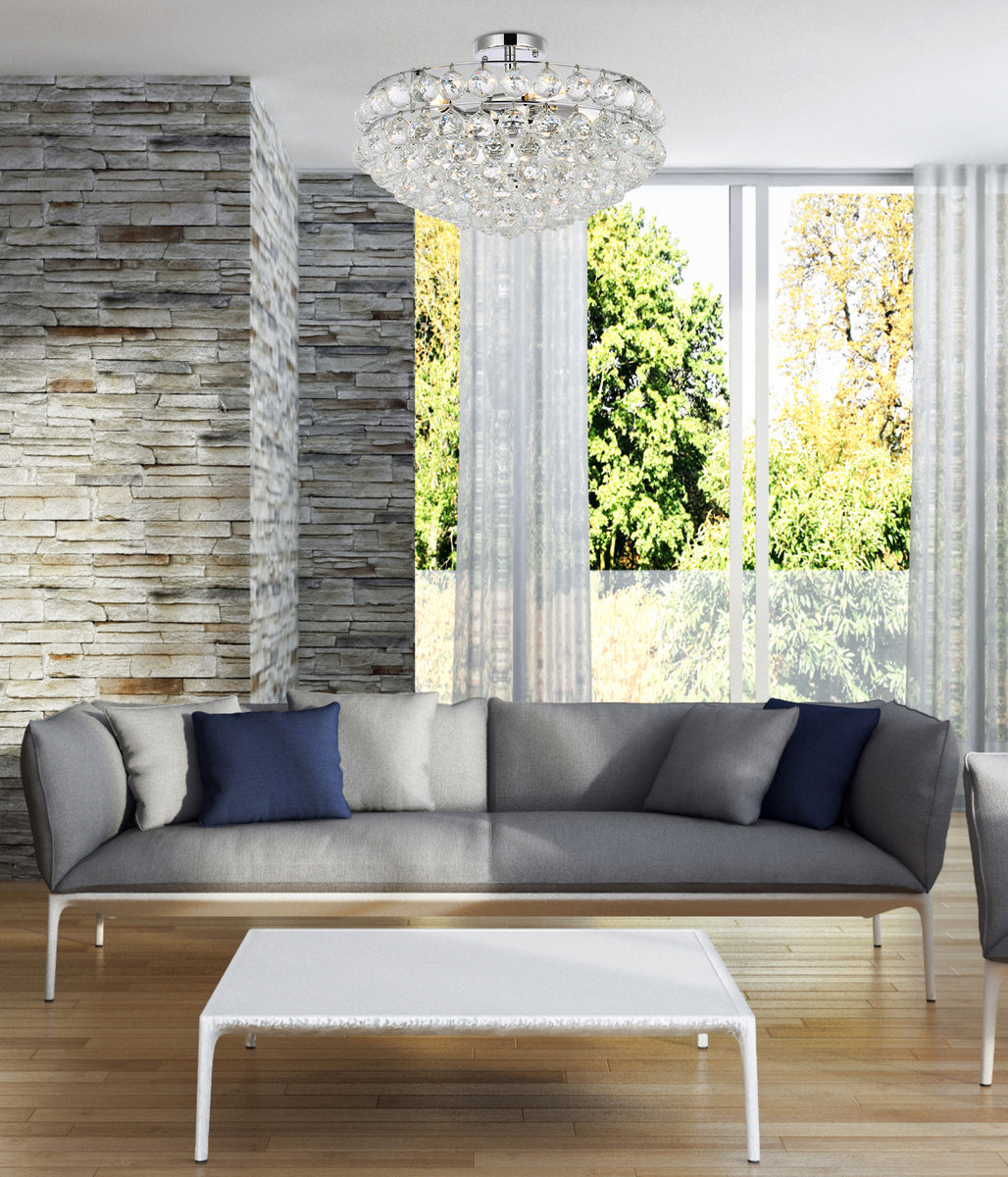 Savannah 20 inch flush mount in chrome