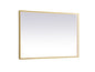 Pier 27x40 inch LED mirror with adjustable color temperature 3000K/4200K/6400K in brass