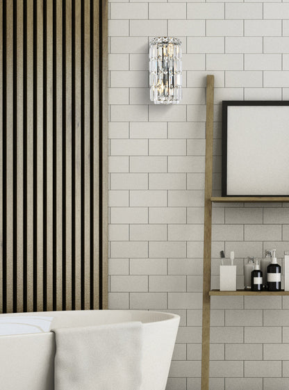 Maxime 2 light Chrome Wall Sconce Clear Royal Cut Crystal