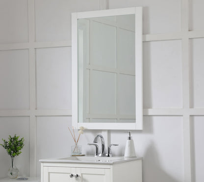 Aqua rectangle vanity mirror 24 inch in White