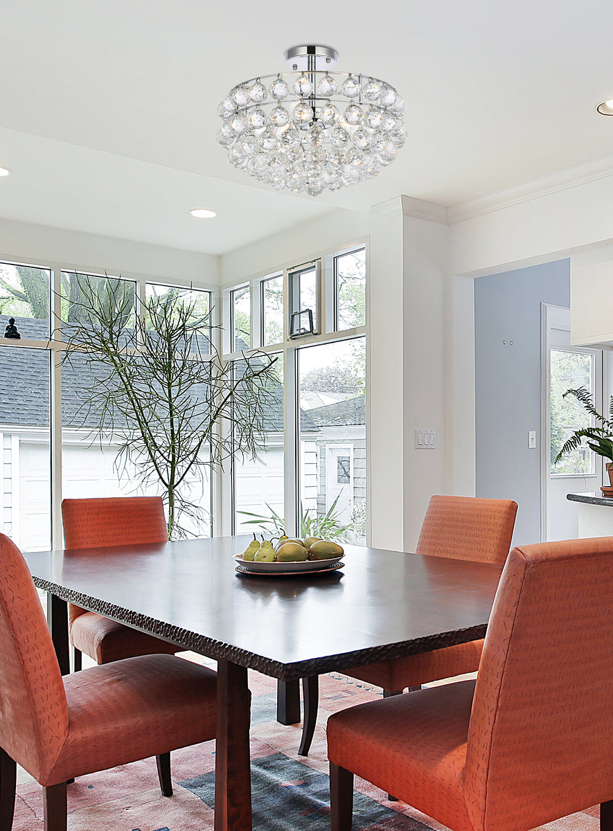 Savannah 16 inch flush mount in chrome