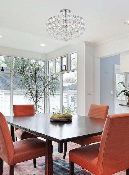 Savannah 16 inch flush mount in chrome