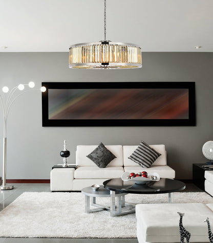 Chelsea 10 light polished nickel Chandelier Golden Teak (Smoky) Royal Cut Crystal