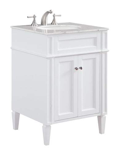 24 In. Single Bathroom Vanity Set In White