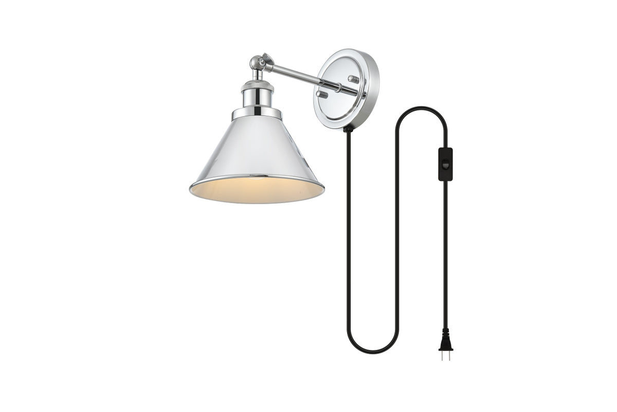 Blaise 1 light Chrome plug in wall sconce