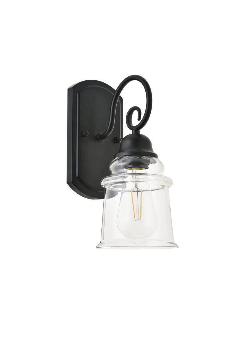 spire 1 light Black Wall Sconce