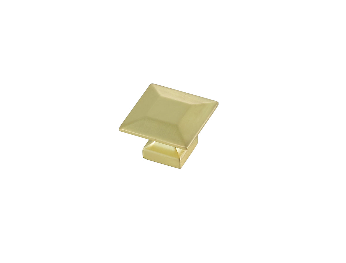 Cecil 1.3" Brushed Gold Square Knob Multipack (Set of 10)