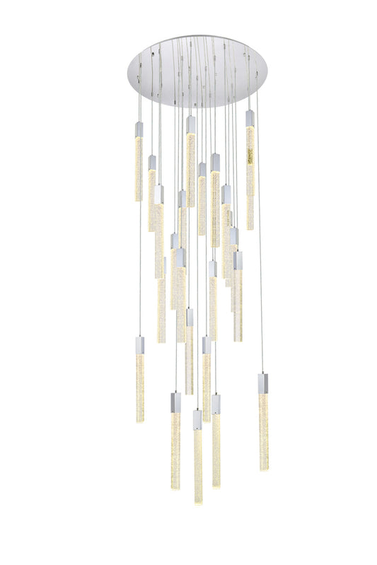 Weston 25 lights pendant in chrome