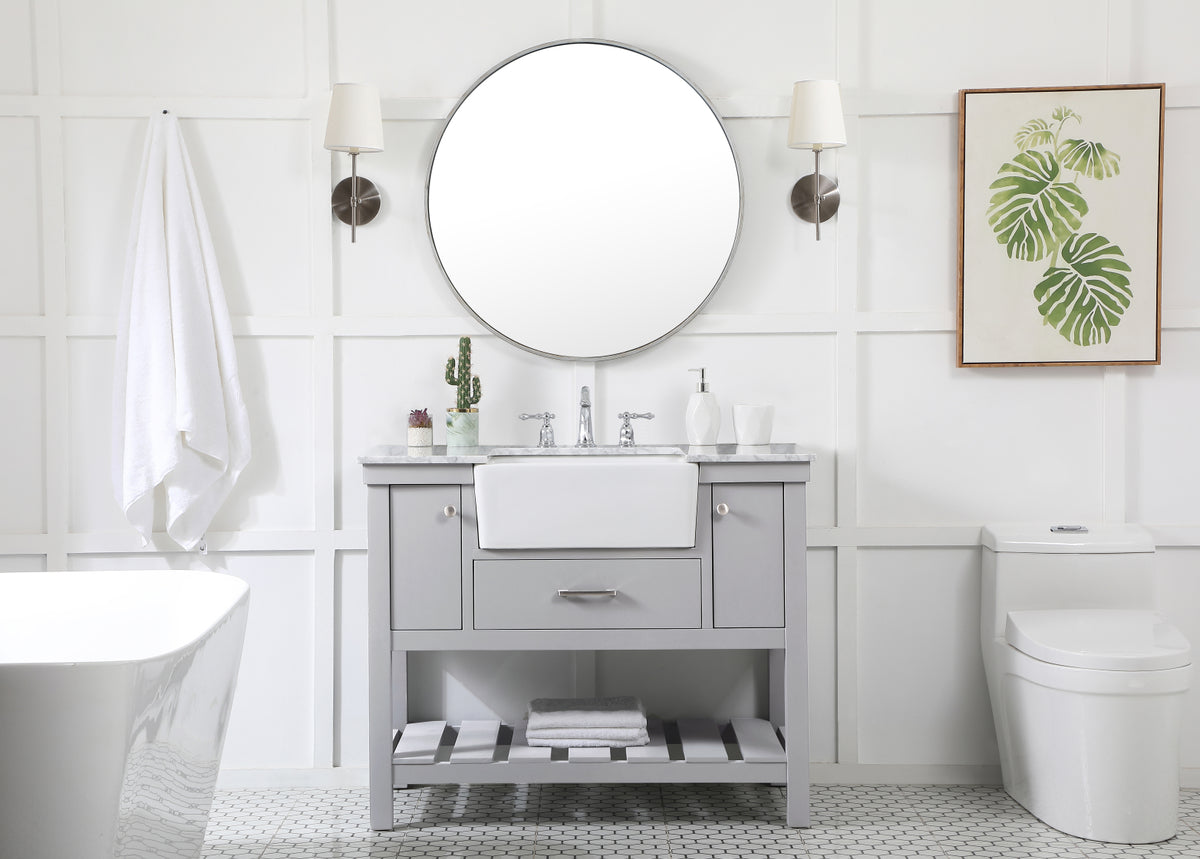 42 inch Single bathroom vanity in grey