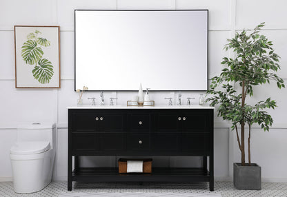 60 inch Single Bathroom Vanity in Black