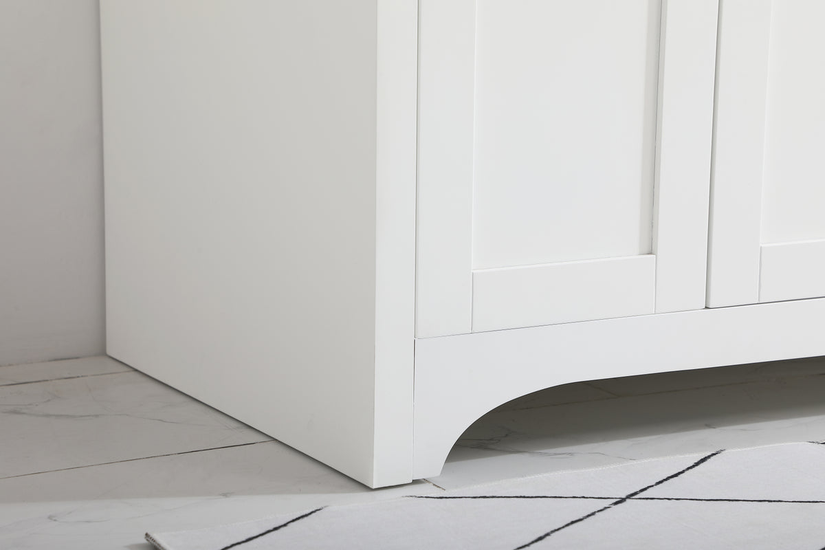 48 inch Single Bathroom Vanity in White with Backsplash