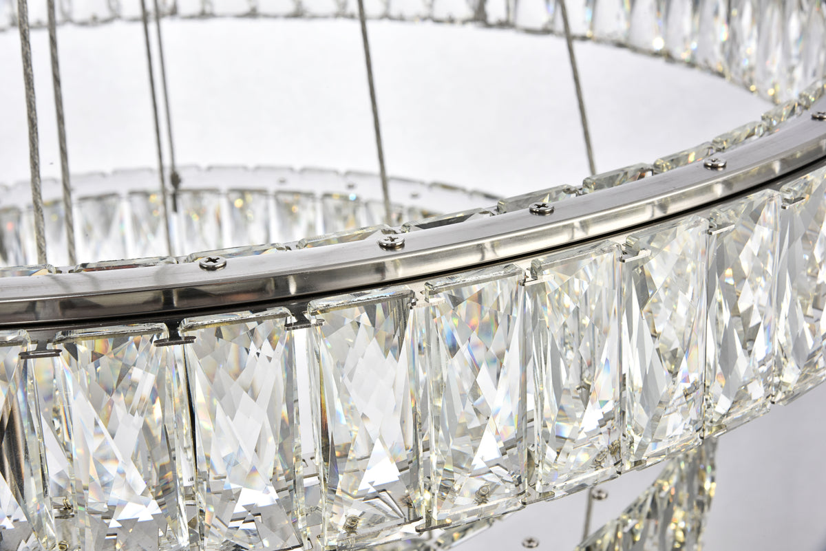 Monroe Integrated LED chip light Chrome Chandelier Clear Royal Cut Crystal