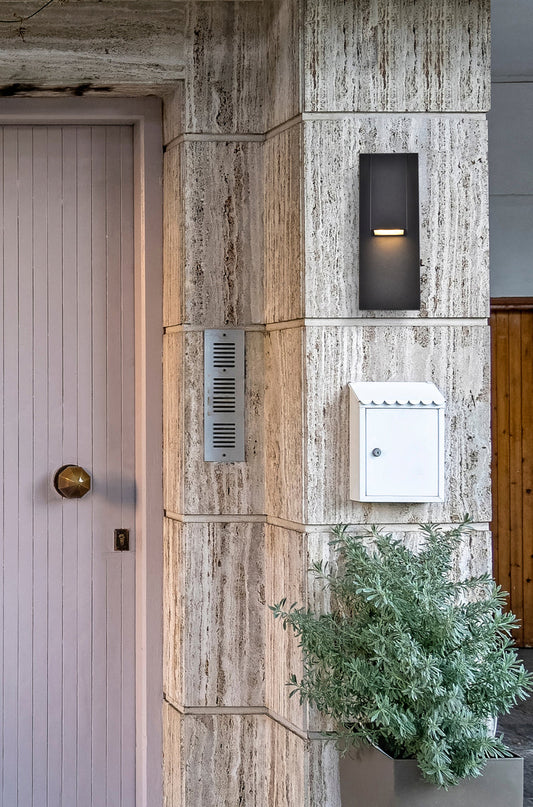 Raine Integrated LED wall sconce in black