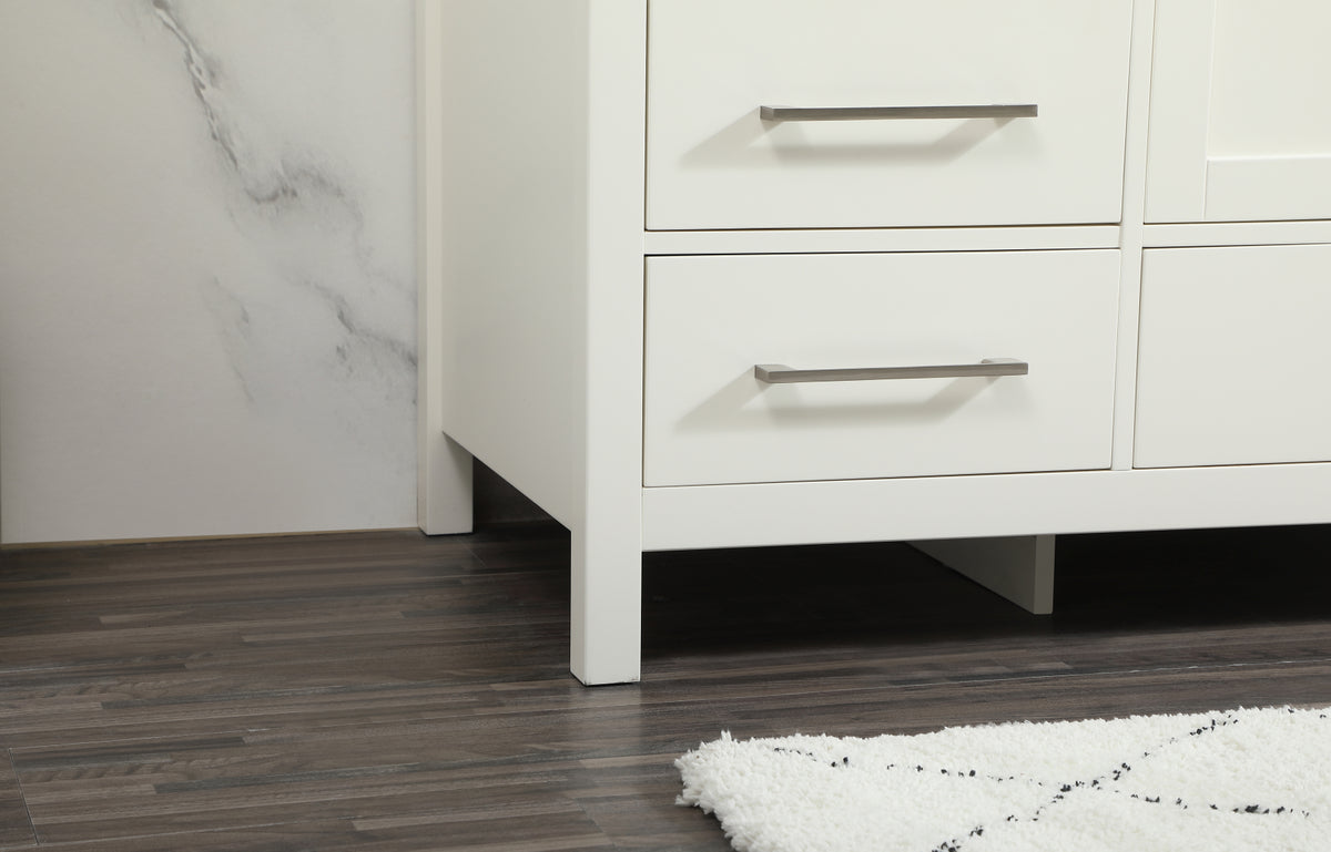 60 inch Single bathroom vanity in white