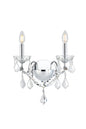 St. Francis 2 light Chrome Wall Sconce Clear Royal Cut Crystal