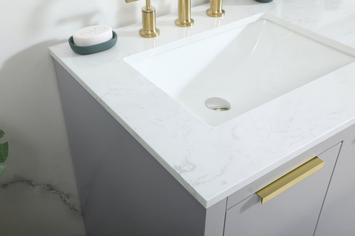 60 inch double bathroom vanity in grey