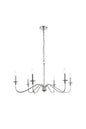 Rohan 6 lights polished nickel chandelier