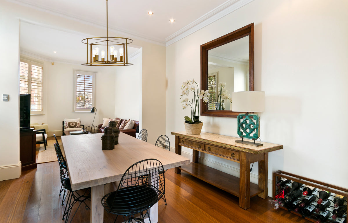 Agnys 6 lights pendant in brass