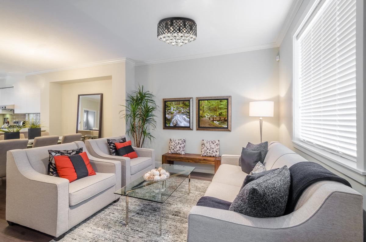 Tully 6 light Matte Black Flush Mount