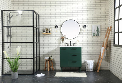 30 inch bathroom vanity in Green