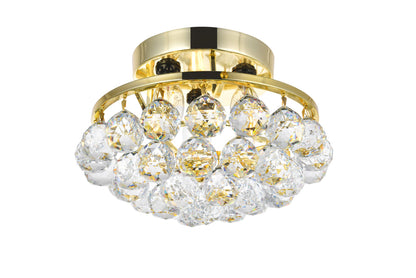 Corona 3 light Chrome Flush Mount Clear Royal Cut Crystal