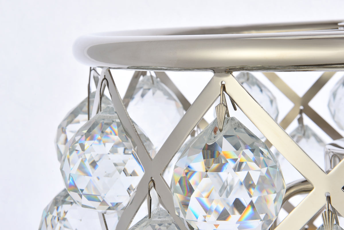 Madison 4 light polished nickel Pendant Clear Royal Cut Crystal