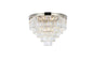 Sydney 17 light polished nickel Flush Mount Clear Royal Cut Crystal