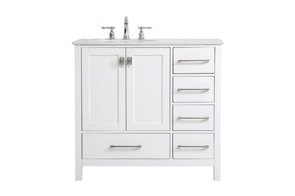 36 inch Single Bathroom Vanity in White