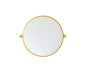 Round pivot mirror 24 inch in gold