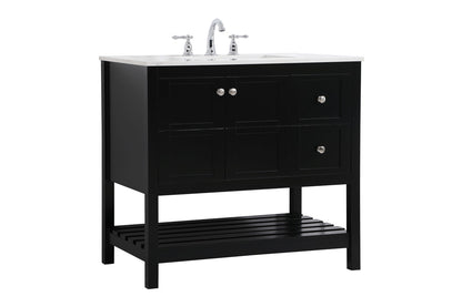 36 inch Single Bathroom Vanity in Black