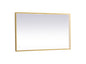 Pier 24x40 inch LED mirror with adjustable color temperature 3000K/4200K/6400K in brass