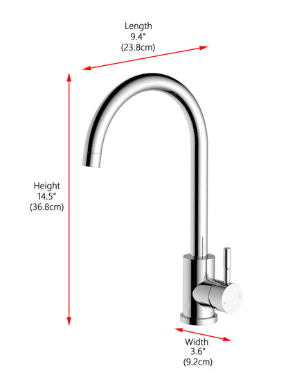 Finn Single Handle Kitchen Faucet in Chrome