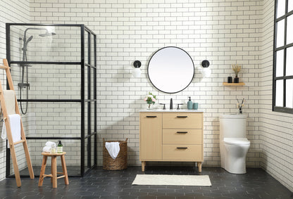 36 inch bathroom vanity in Maple