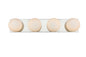 Jaylin 4 light Chrome and frosted white Bath Sconce