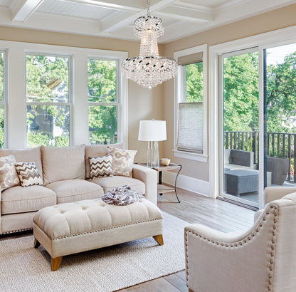 Belenus 6 light Chrome Pendant Clear Royal Cut Crystal