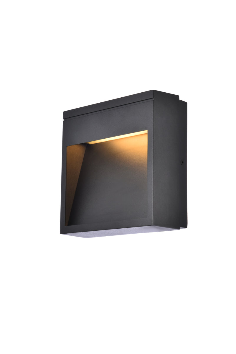 Raine Integrated LED wall sconce in black