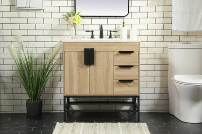 32 inch Single bathroom vanity in mango wood