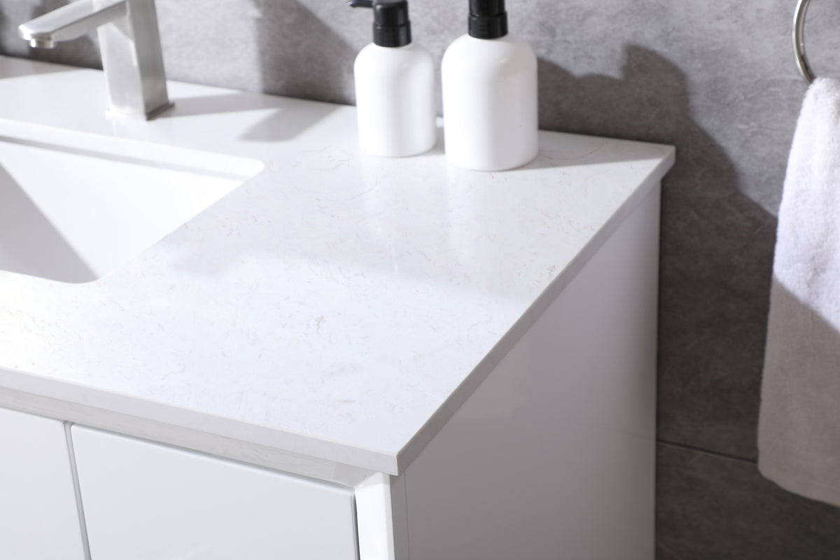 42 Inch SIngle Bathroom Vanity In White