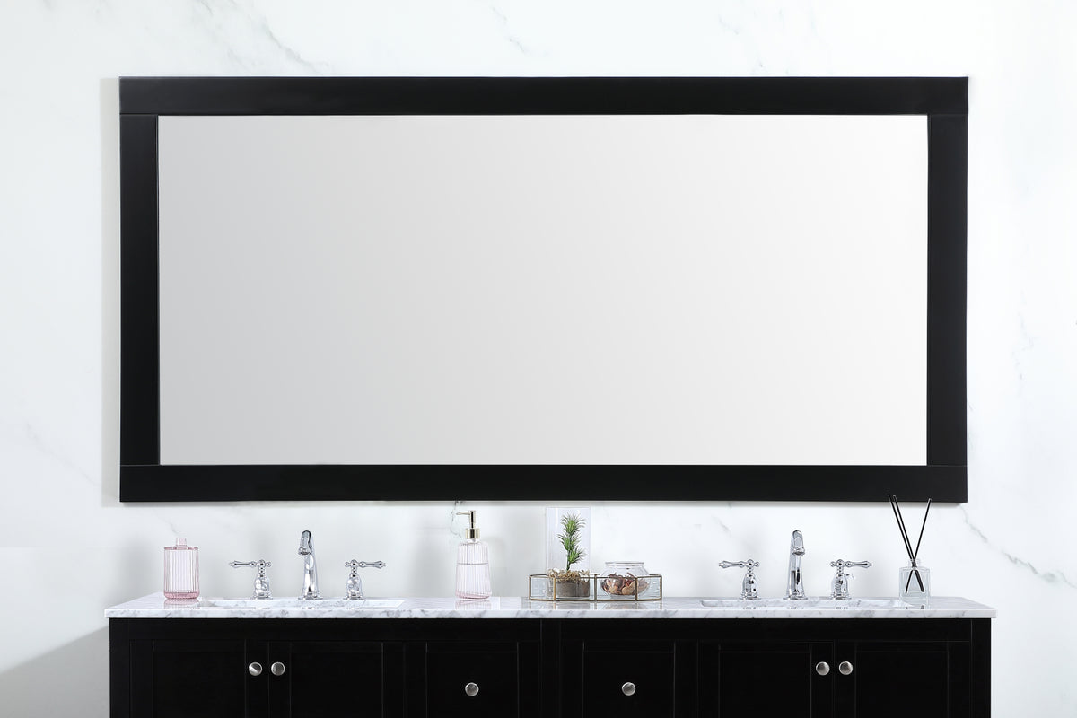 Aqua vanity mirror 72x36 inch in black