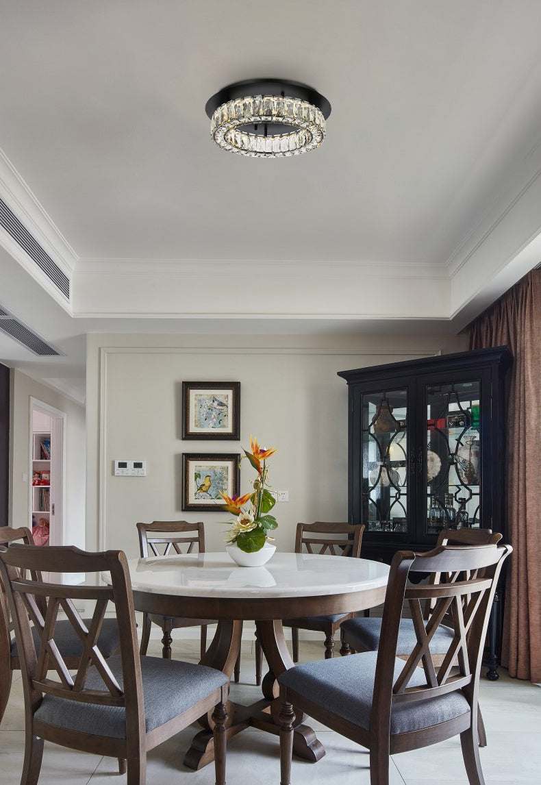 Monroe 18 inch LED Single flush mount in black