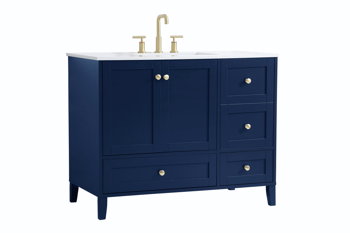 42 inch Single Bathroom Vanity in Blue
