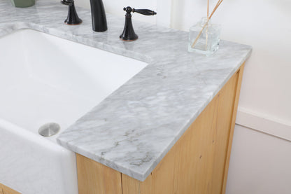 72 inch double bathroom vanity in natural wood