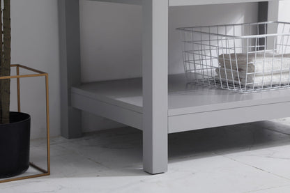 30 inch Single Bathroom Vanity in Grey with Backsplash