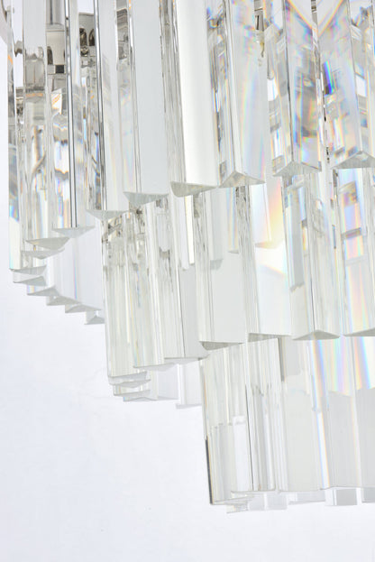 Sydney 9 light polished nickel Chandelier Clear Royal Cut Crystal