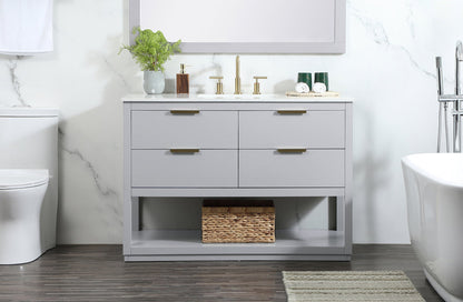 48 inch Single bathroom vanity in grey